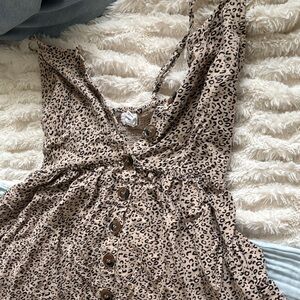 Leopard Print Button-Down Dress